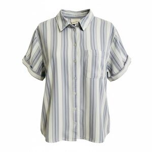 Universal Thread Blue and White Striped Shirt
